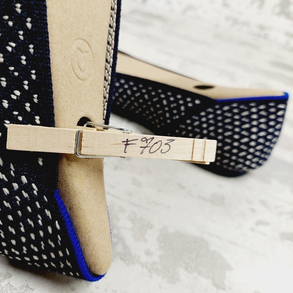 NEW Rothy's Retired Navy Maritime Honeycomb Slip On Round Toe Flats F703 - Picture 8 of 8